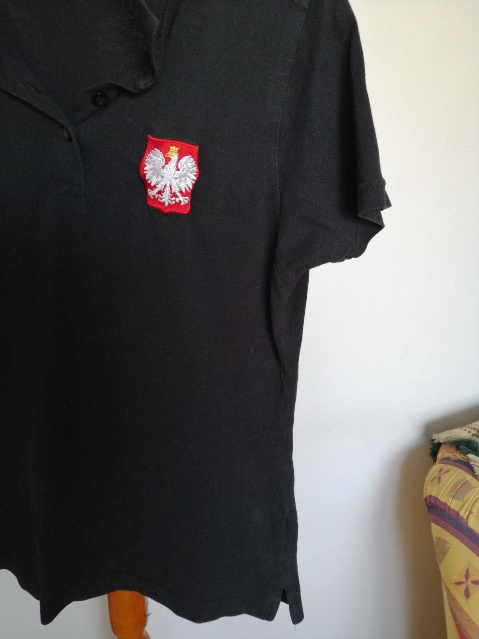 Koszulka sportowa z godłem polski/element zestawu kibica/rozmiar S.