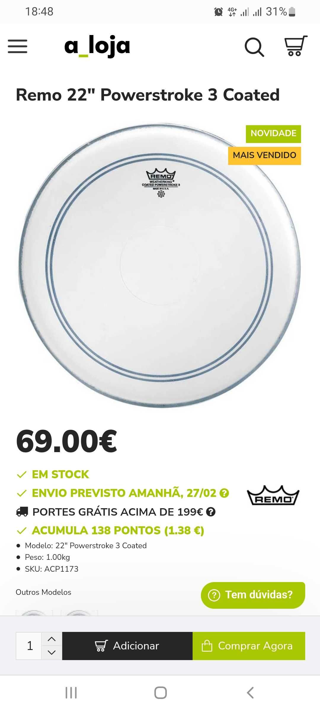Pele Remo Powerstroke 3 coated nova