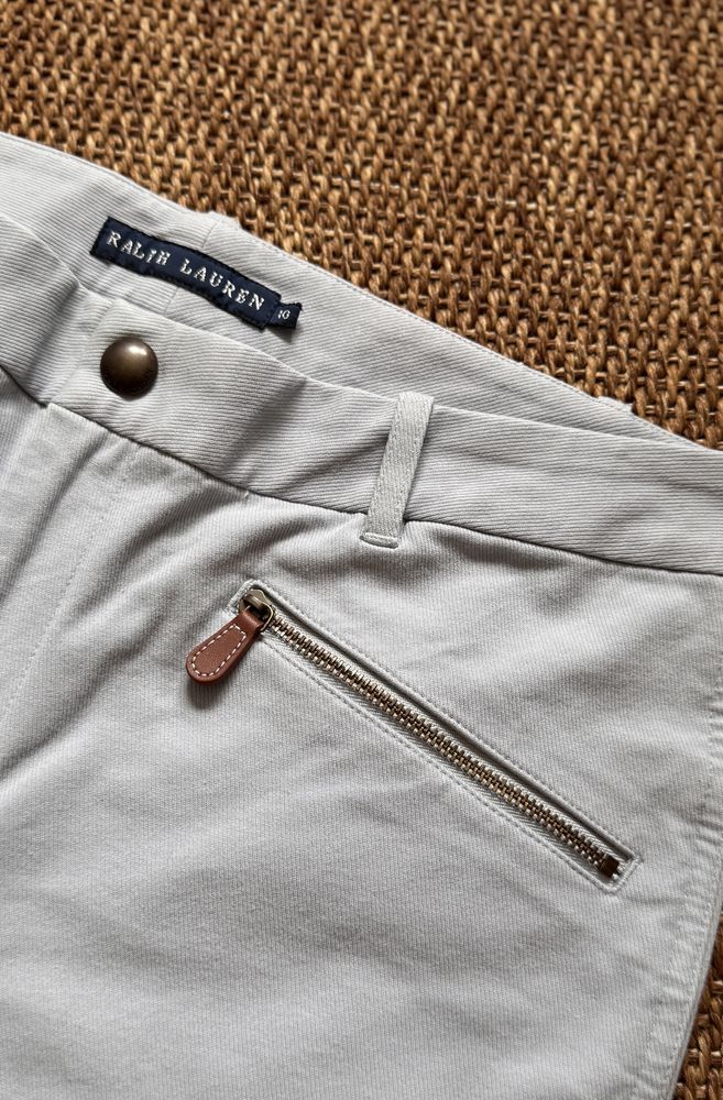 Bryczesy spodnie damskie z bawełny dopasowane Ralph Lauren M/38