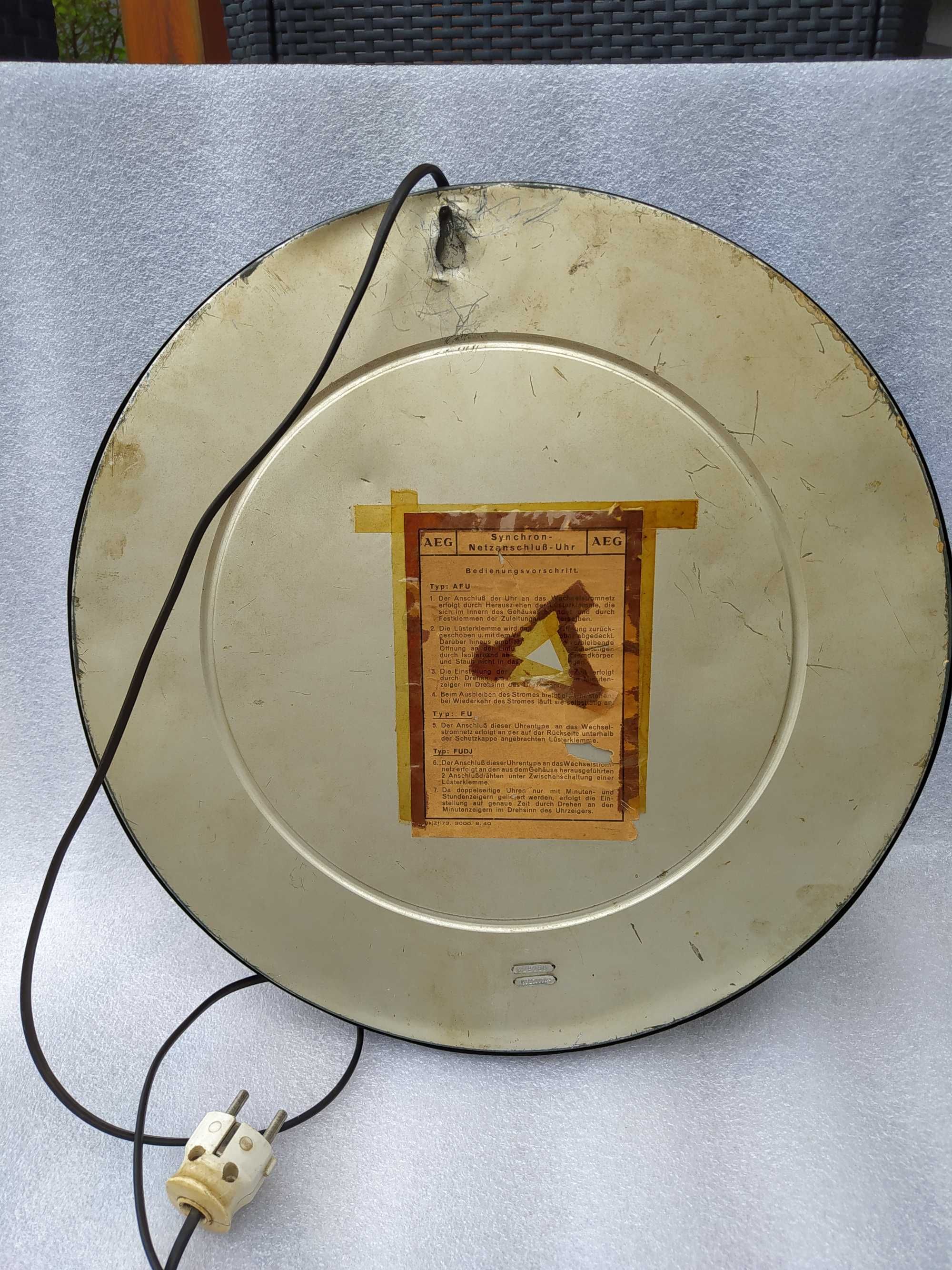 Zegar AEG elektryczny Peter Behrens vintage 1910r.