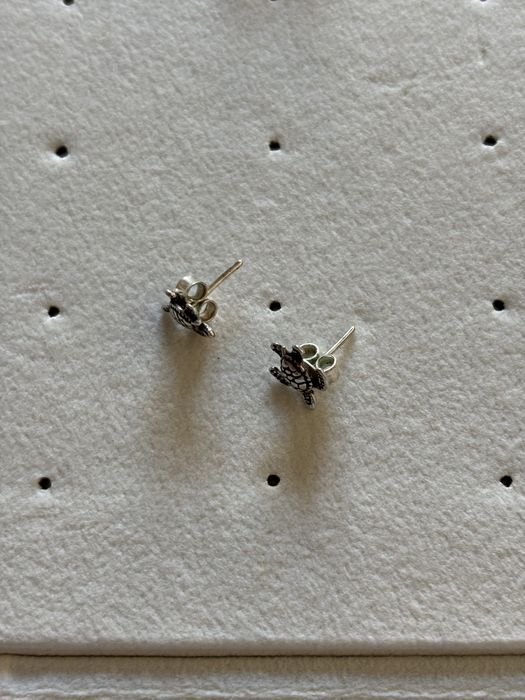 brincos pequenos prata (borboleta e tartaruga)