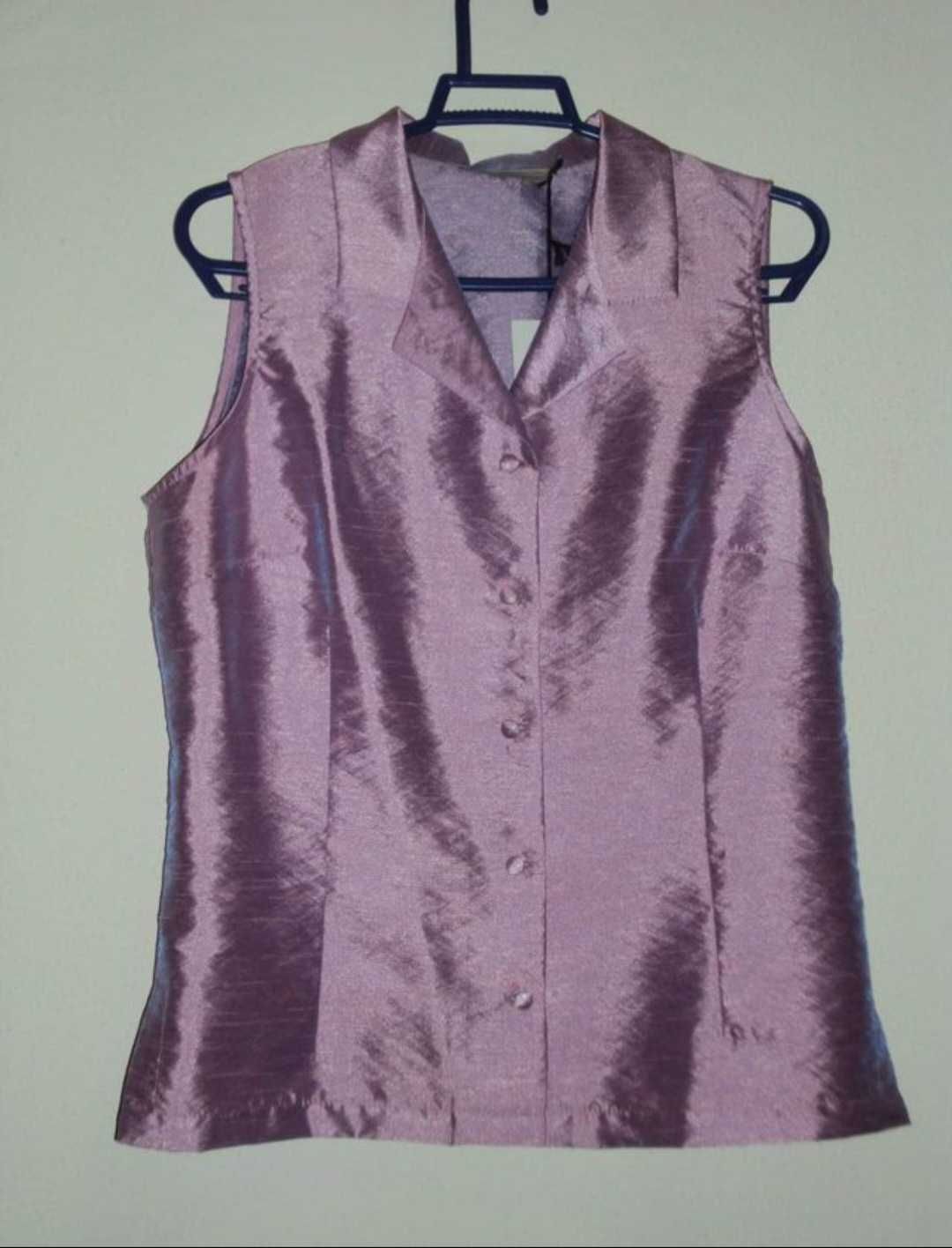 conjunto saia + blusa rosa de seda selvagem da Metropolitan. - novo!