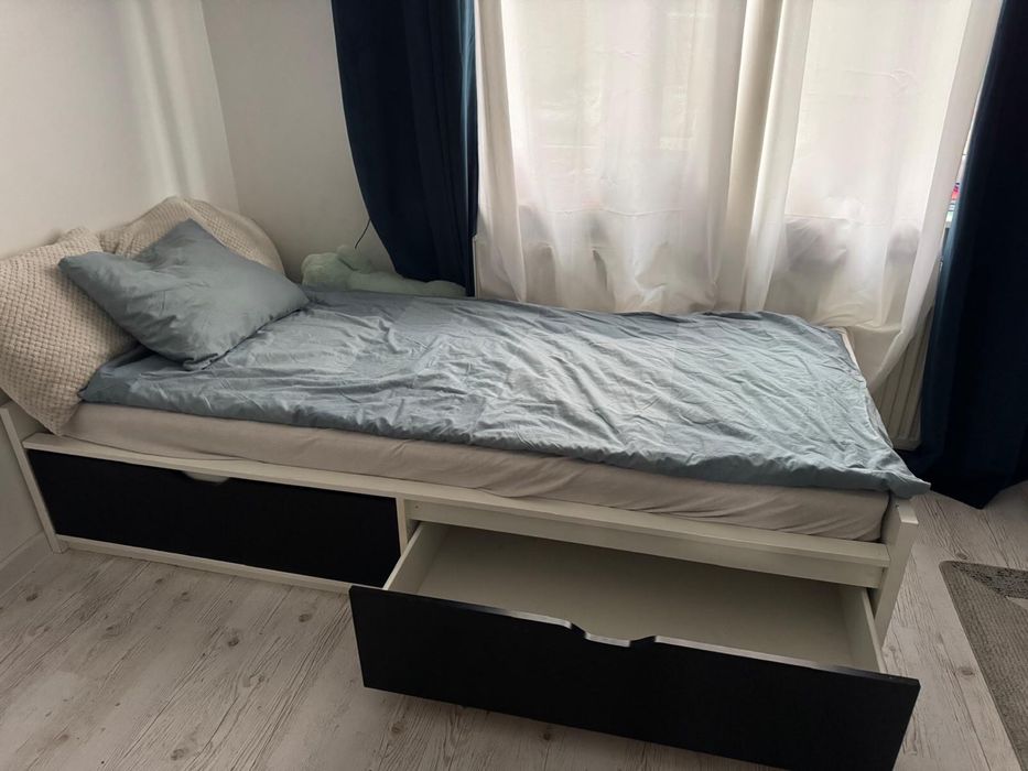 Ikea łozko jedno osobowe 90x200 z materacem