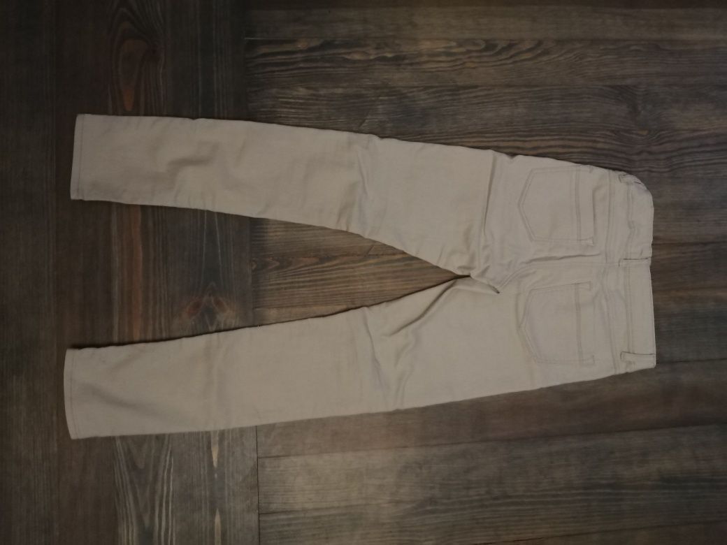 H&m spodnie jeans 152 jasny beż