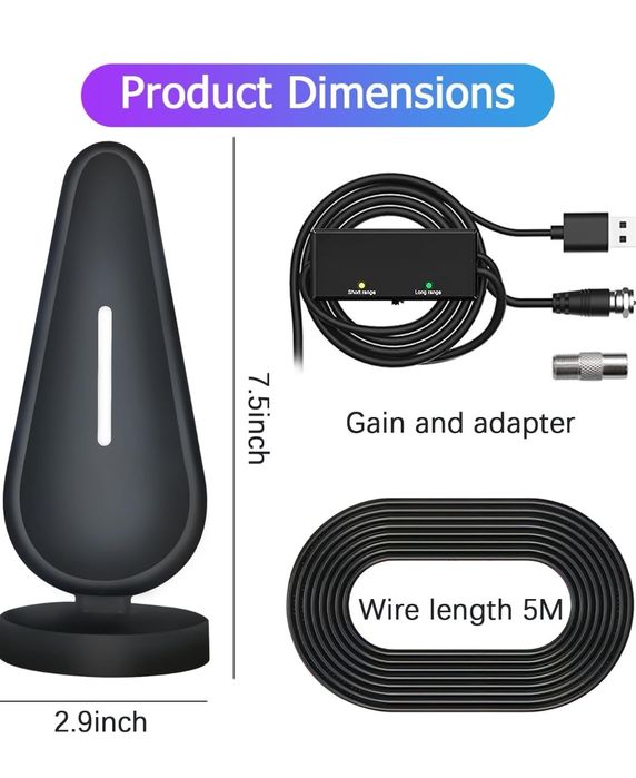 Ulepszona antena telewizyjna - Smart TV do Freeview TV antena wewnętrz