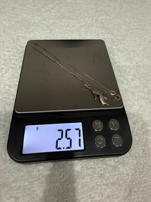 Srebrny łańcuszek 925 z elegancką zawieszką | 44 cm | 2,57 g