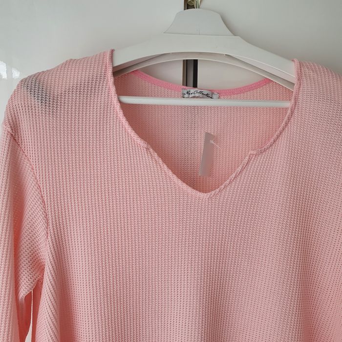 Bluzka damska  z dzianiny   rózowa