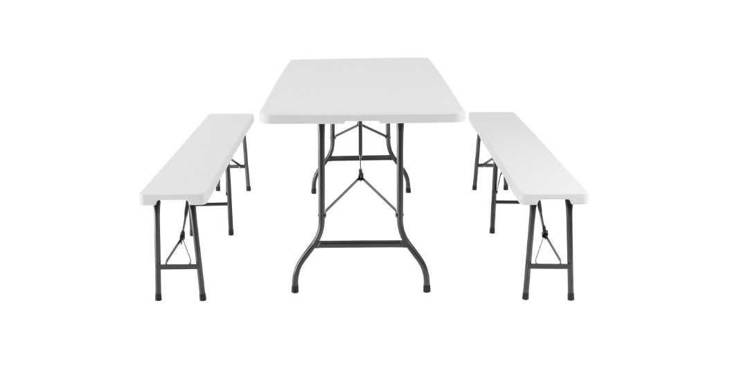 Conjunto de Campismo Dobrável, Branco (SELADO, NOVO)