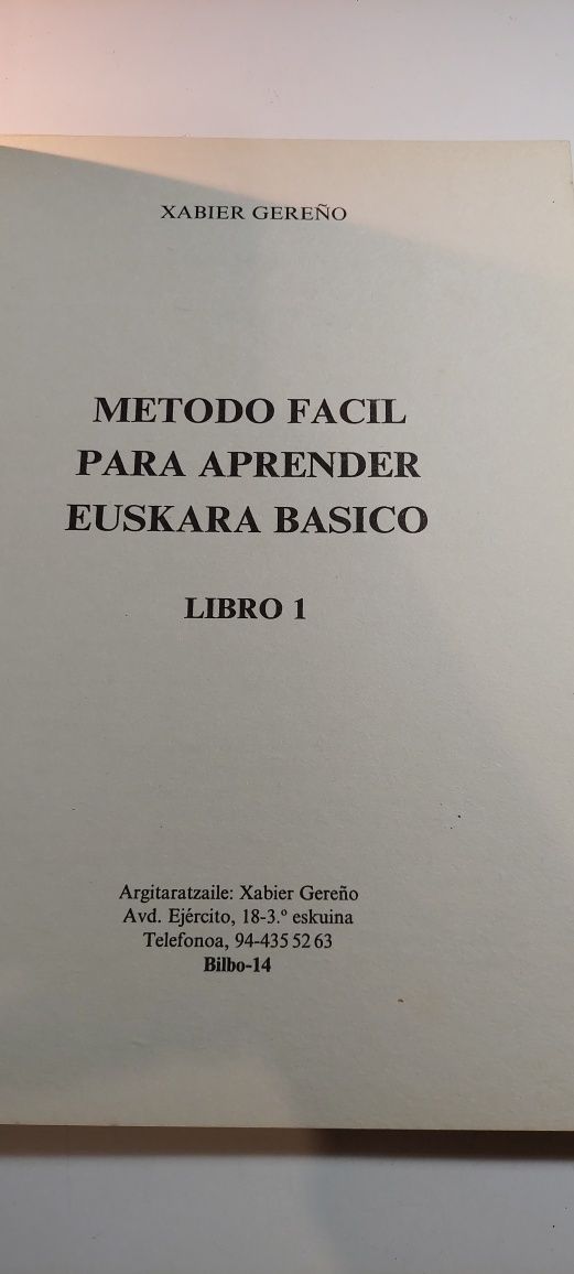 Metodo Facil para Aprender Euskara Basico - Xabier Gereño (5 Volumes)
