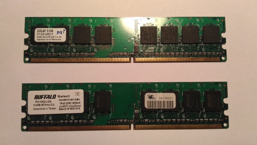 PAMIĘĆ RAM 2szt. po 512MB DDR2-667 PC2-5300