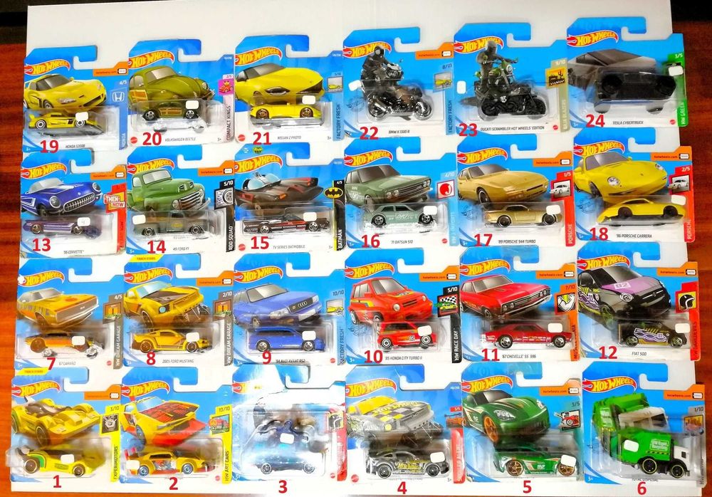 Hot wheels com cartela