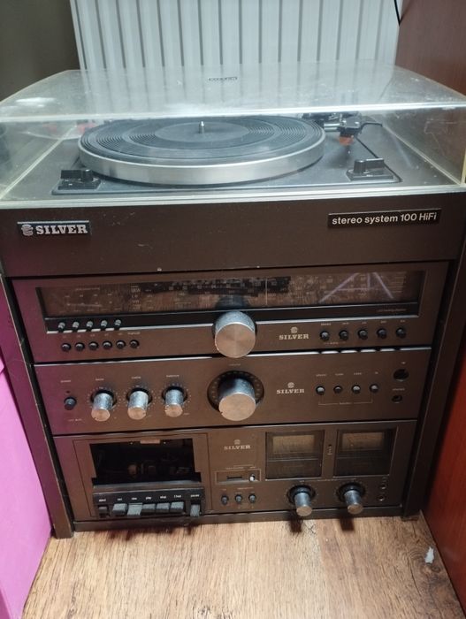 Wieża z gramofonem silver Japan