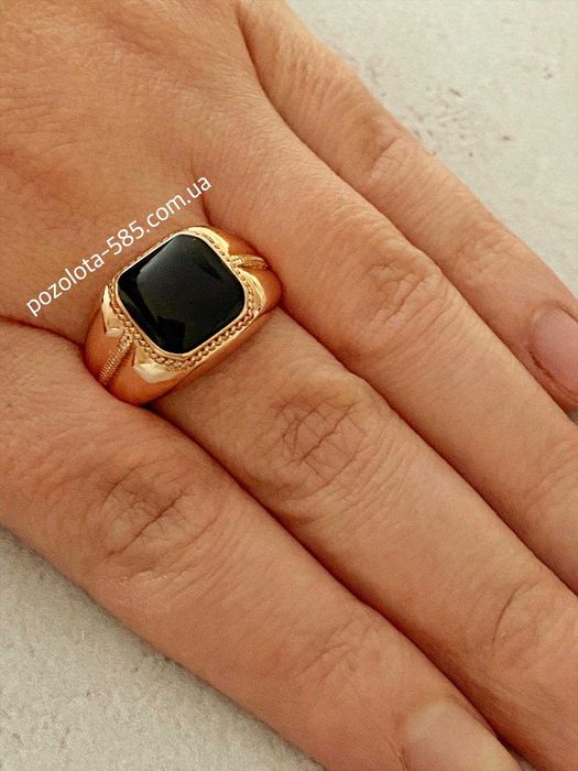 Позолочена Чоловіча Печатка "Орнамент" (Різні Моделі). Позолота