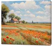 Obraz 100x90cm Szeptające Makowe Pola