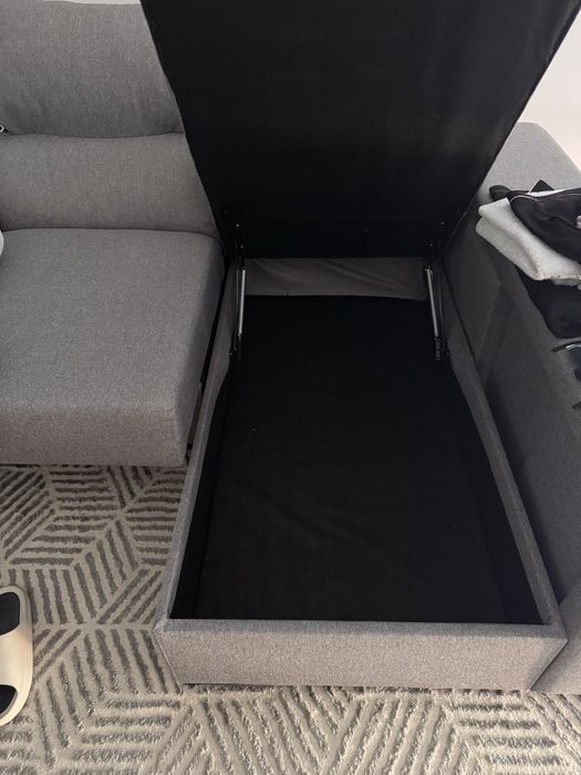 Sofá Cinzento Retrátil e Reclinável + 4 bancos - NOVO