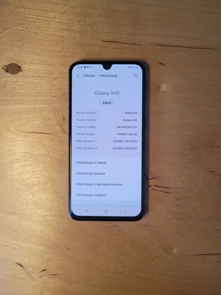 Samsung Galaxy a40 + etui