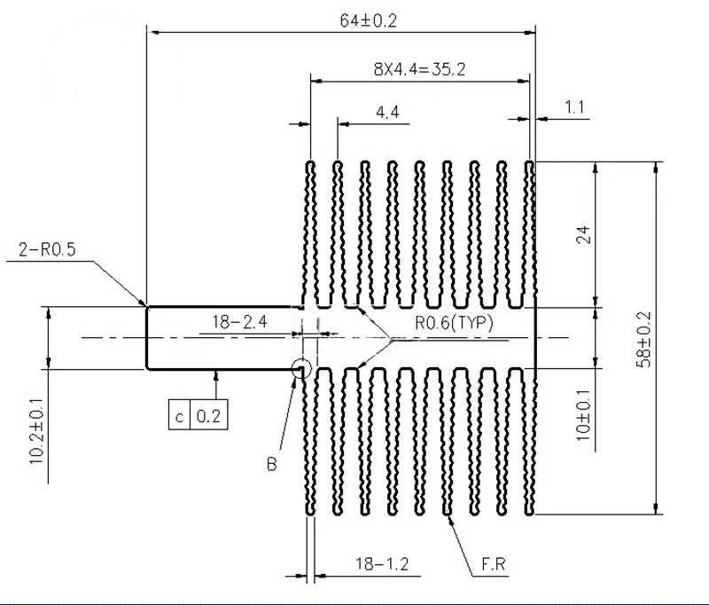 Радиатор силовых транзисторов (диодов)