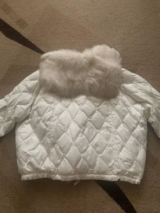 Куртка єврозима хутро колір білий