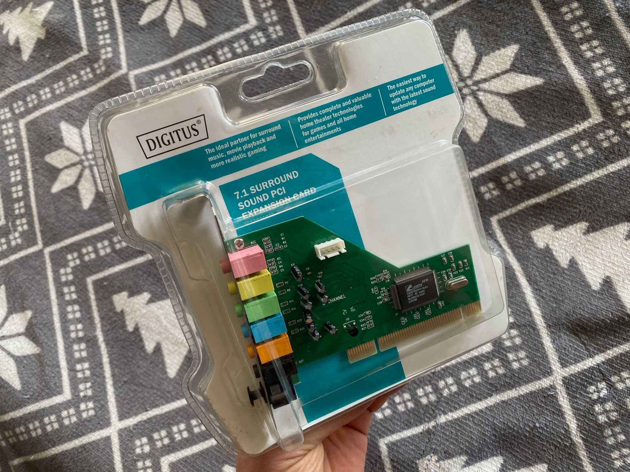 7.1 surround sound pci expansion card - DIGITUS nowy!