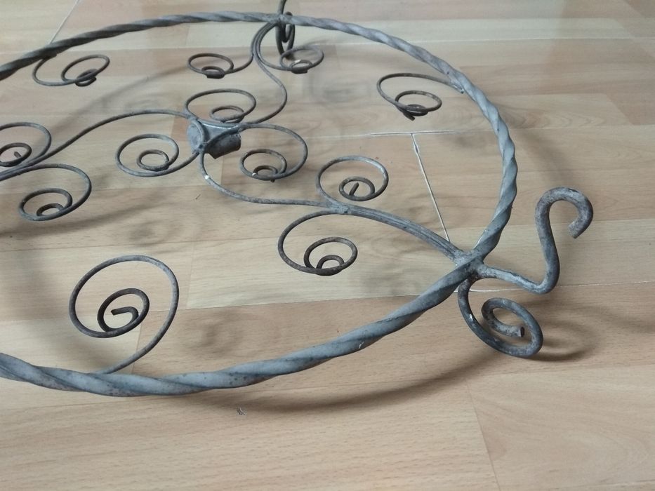 Podstawa do lampy lub dekoracja metal vintage PRL lata 50-60