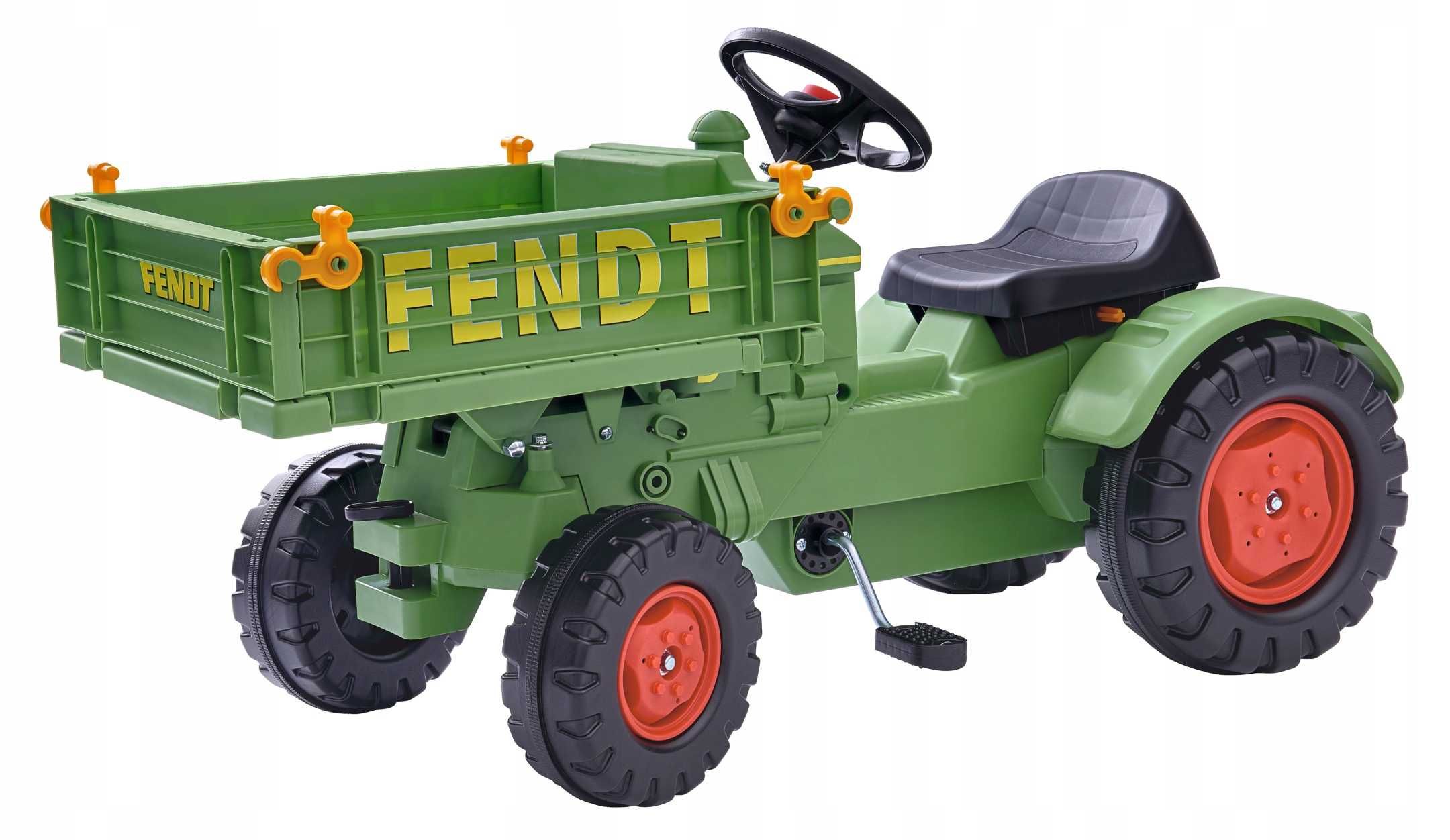 BIG Fendt Traktor na pedały z napędem, platformą i klaksonem