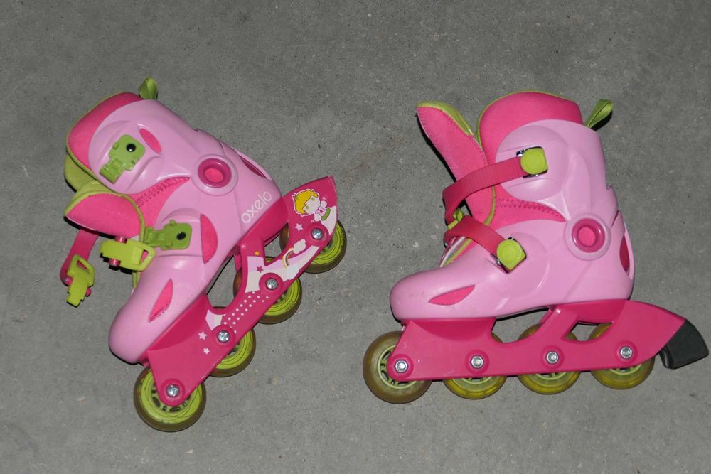 Patins em linha + Capacete + Joalheiras