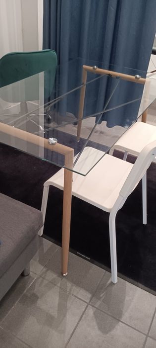 Mesa de vidro decorativa ou de jantar ou secretaria