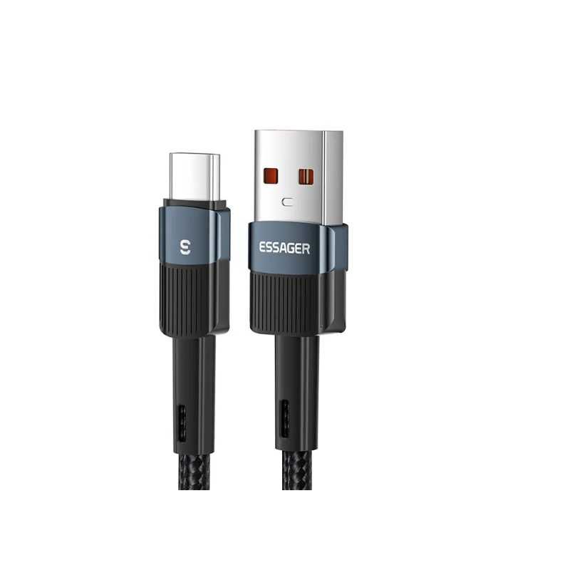 Kabel Szybkiego Ładowania 2m - USB-C do USB 66W QC - Niebieski Blue