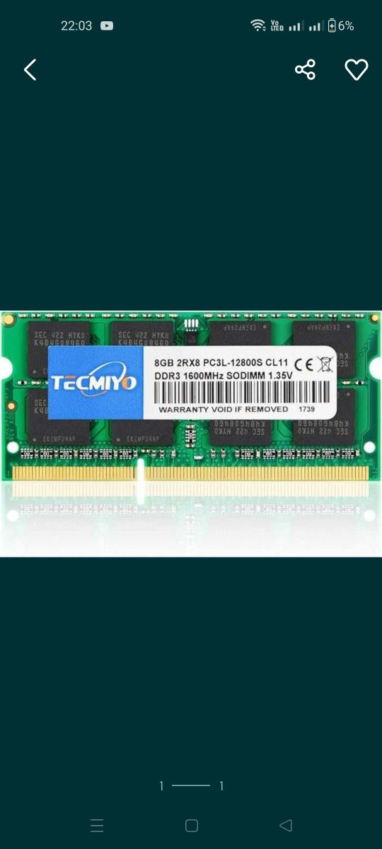 TECMIYO 8 GB 2RX8 PC3L-12800S DDR3 RAM Apple MacBook Pro iMac Mac Mini