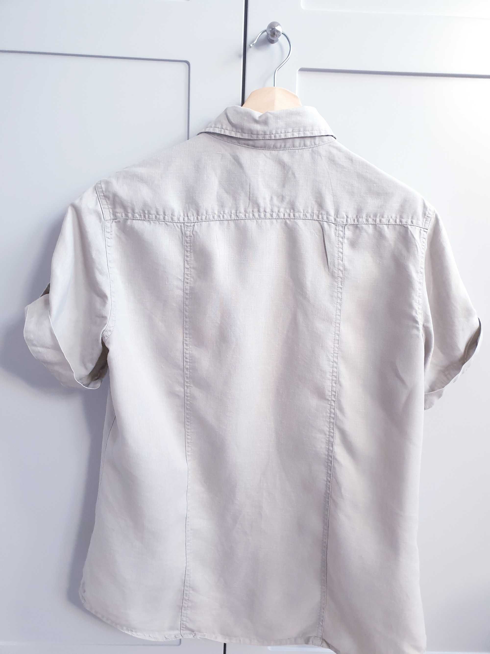 Beżowa lniana koszula Pepe Jeans M L