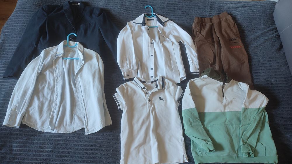 Paka ubrań chłopiec 128 koszule marynarka Zara