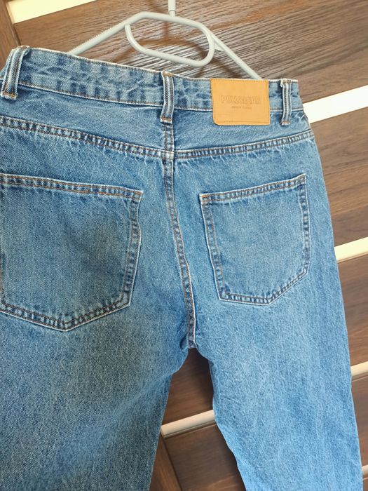 36 pull&bear Spodnie jeans super baggy niebieskie