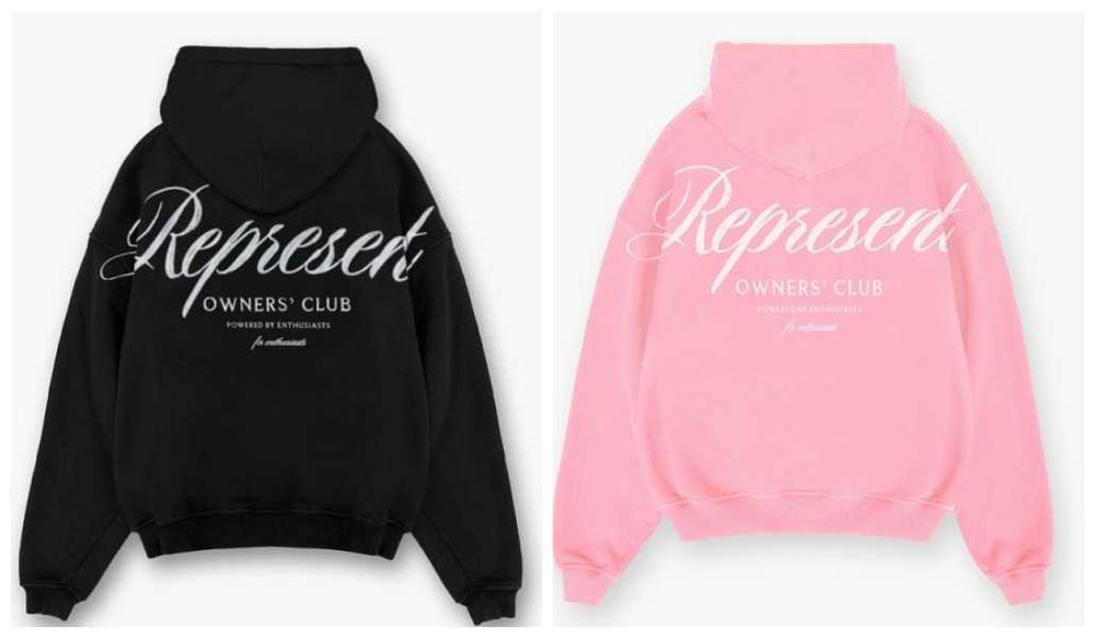 Худі Рожеве, Чорне Represent l Репресент l Кофта репрезент