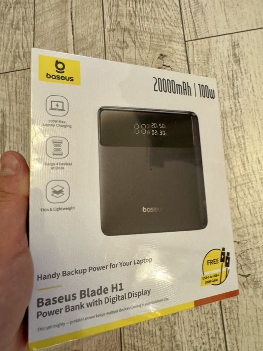 Baseus Power Bank, 100 W, 20 000mAh ОРИГІНАЛ, павербанк, blade hd, h1