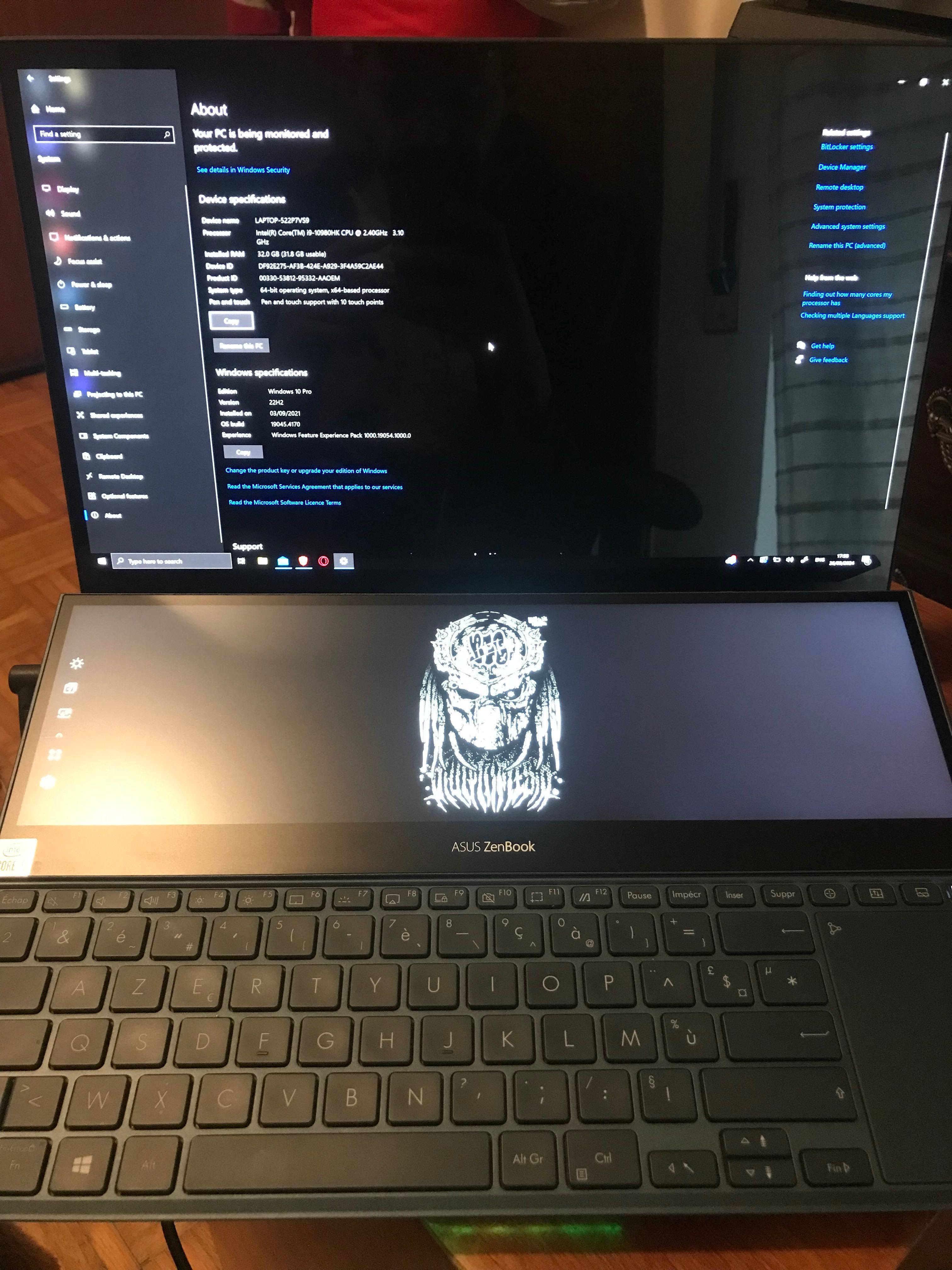 Asus Zenbook Pro Duo 15 Oled/i9 Intel core