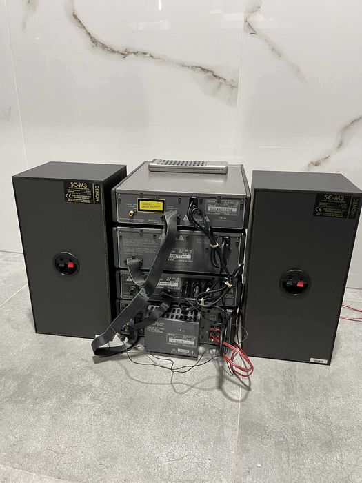 Wieża Denon wzmacniacz, radio, kaseta, CD, kolumny/Komis Krzysiek