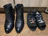 Замшевые кожаные туфли лодочки ботинки босоножки rieker gabor 36
