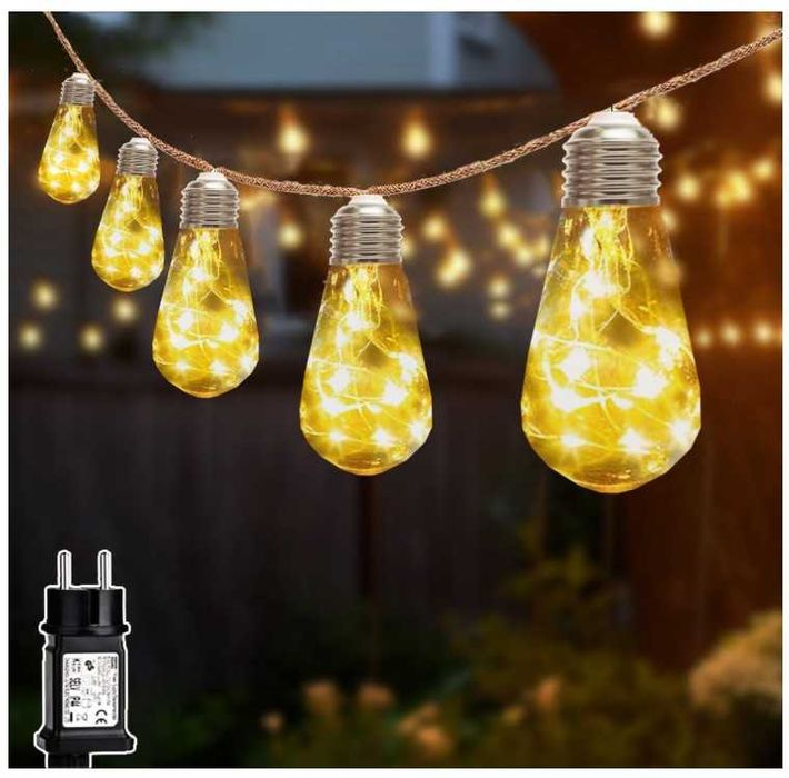Dekoracyjna girlanda świetlna 12.5m 20 żarówek z timerem Redefun