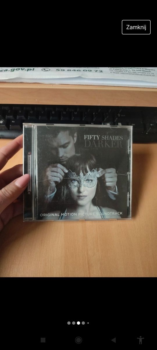 płyta CD soundtracku do filmu „Fifty Shades Darker”