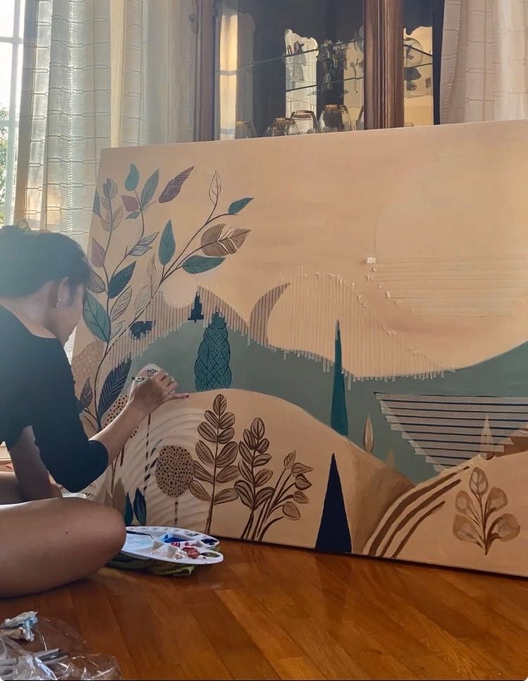 Mural Servico Para Parede/Azulejos/Madeira (artes Pintura )