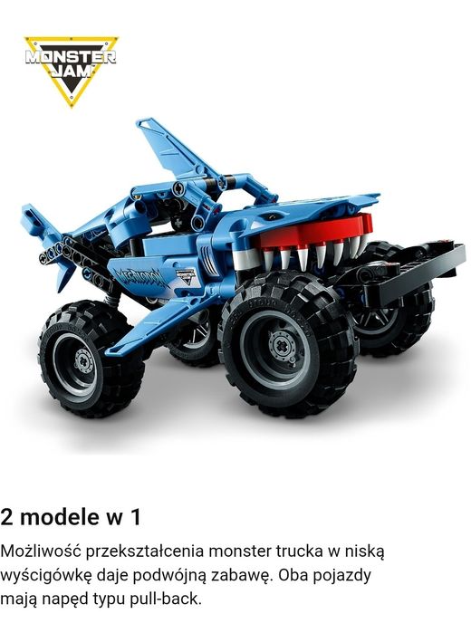 LEGO Technic 42134 MONSTER MEGALODON rekin ryba