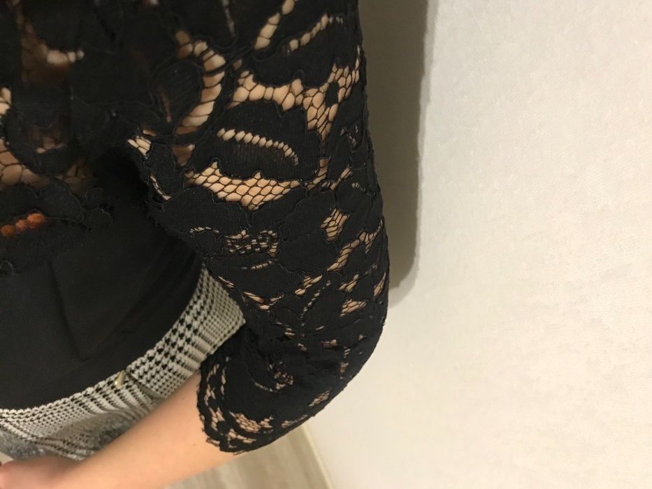 Платье кружевное черное Cristina Gavioli Италия