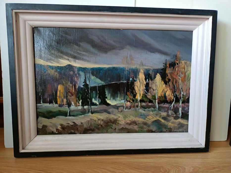 Obraz Miłosz Matwijewicza "Nad jesiennym stawem" olej