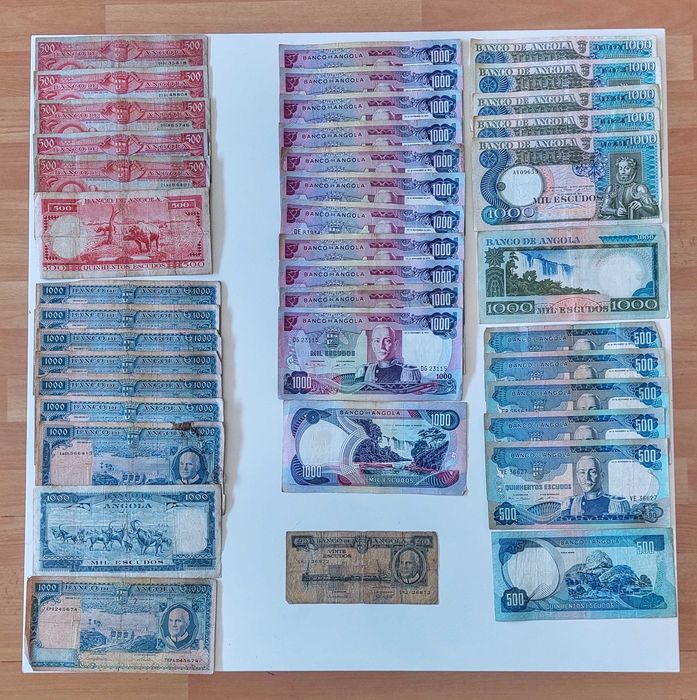 Colecção rara 40 Notas Banco Angola