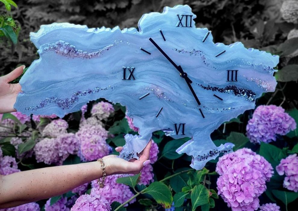 Патриотические часы Карта Украины