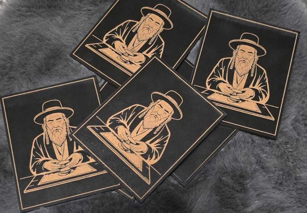 Obrazek na szczęście, powodzenie, bogactwo, pieniądze grawer HDF 12x15