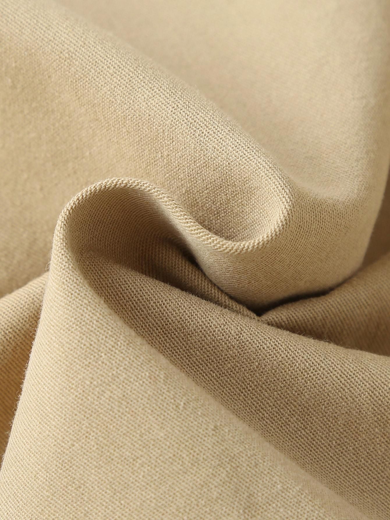 Kombinezon Chłopięcy Bawełniany Z Kołnierzykiem Khaki Casual Shein 110