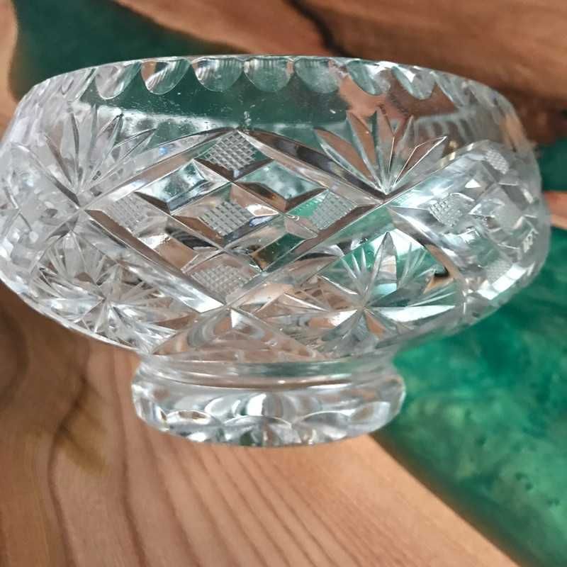 Miseczka salterka vintage PRL kryształowa szklana