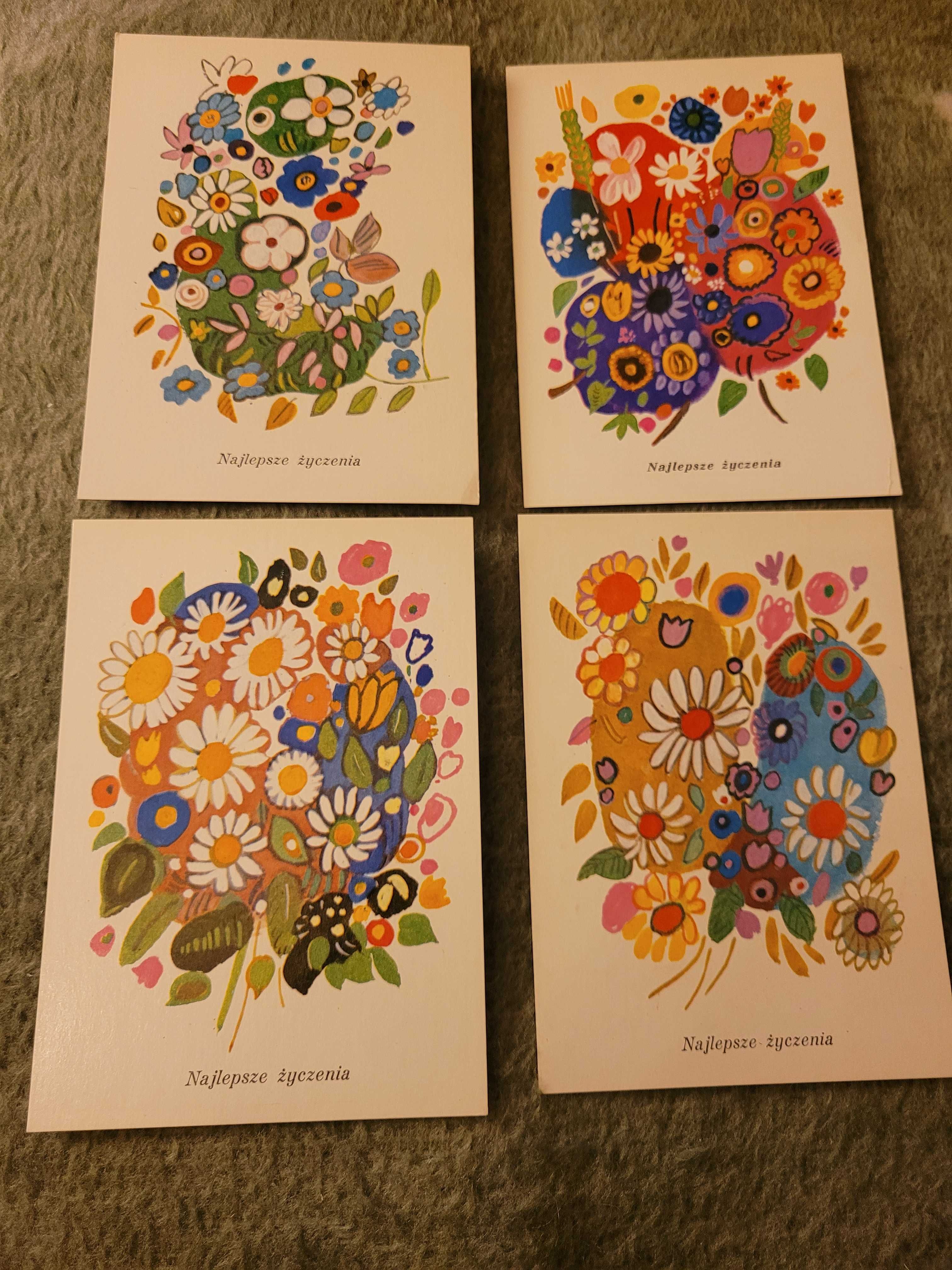 Pocztówki 10 szt.  "Kwiaty"-Maria Łuszczkiewicz- Jastrzębska.