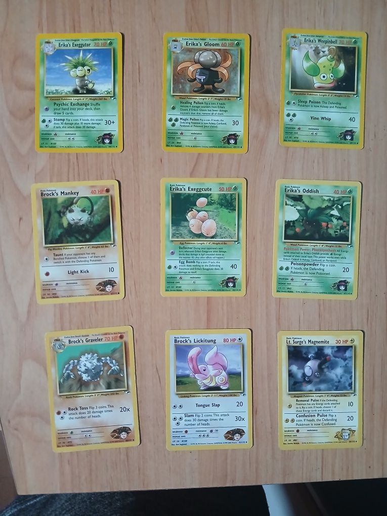 Lote Cartas Pokemon Gym Heroes
